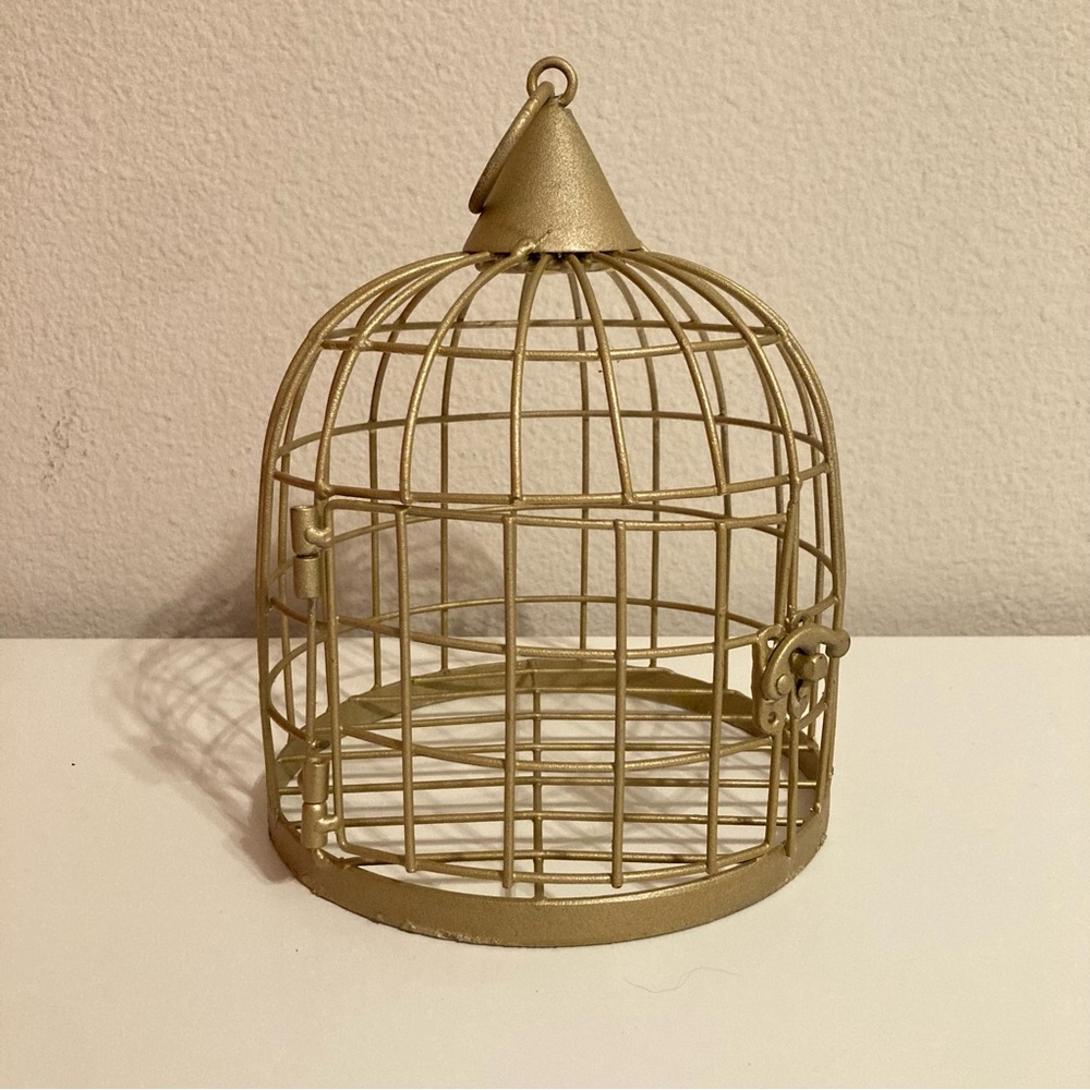 DIY Gold Metal Bird Cage